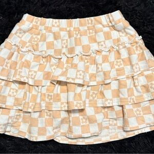 Garanimals Peach and White Checkered Mini Skirt